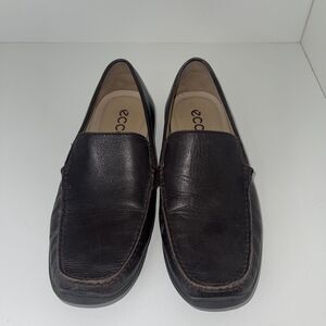 ECCO Men's Classic Slip-On Brown Leather Shoe Loafer Size 42